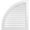 Ekena Millwork Quarter Round Top Left Surface Mount PVC Gable Vent w/ 3-1/2"W x 1"P Standard Frame, 36"W x 40"H GVPQL36X4001SF - alternate 1